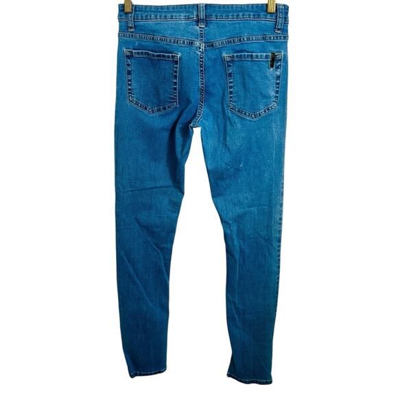 Women's Roxy Skinny Jeans Sz 28 Medium Blue Wash Stretch Midrise 30" Inseam - Picture 8 of 9